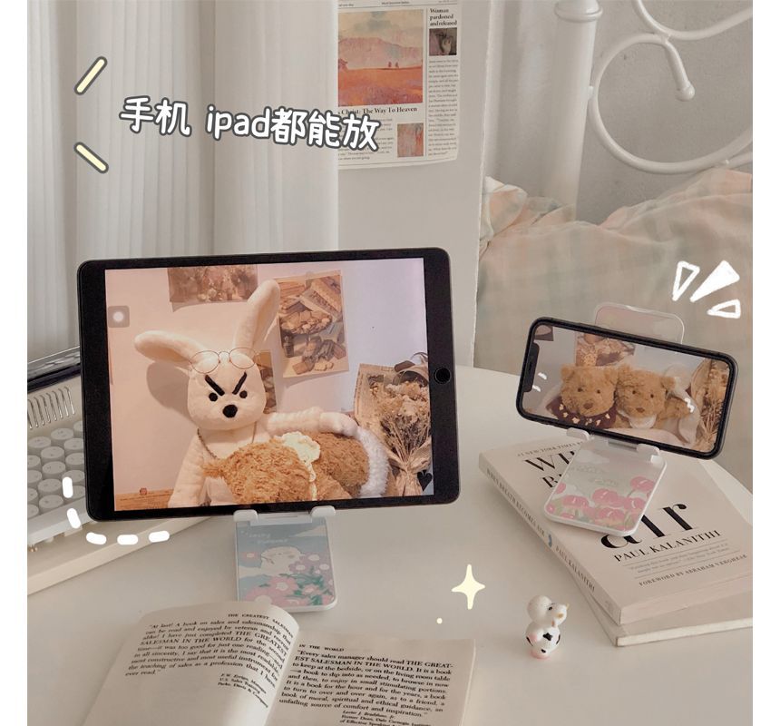 Floral Retractable Desktop Phone Stand