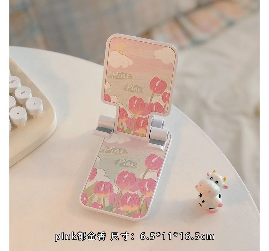 Floral Retractable Desktop Phone Stand