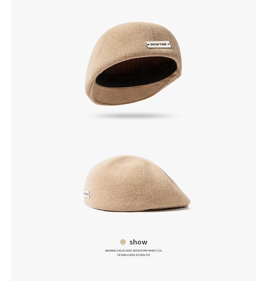Tag Detail Plain Beret