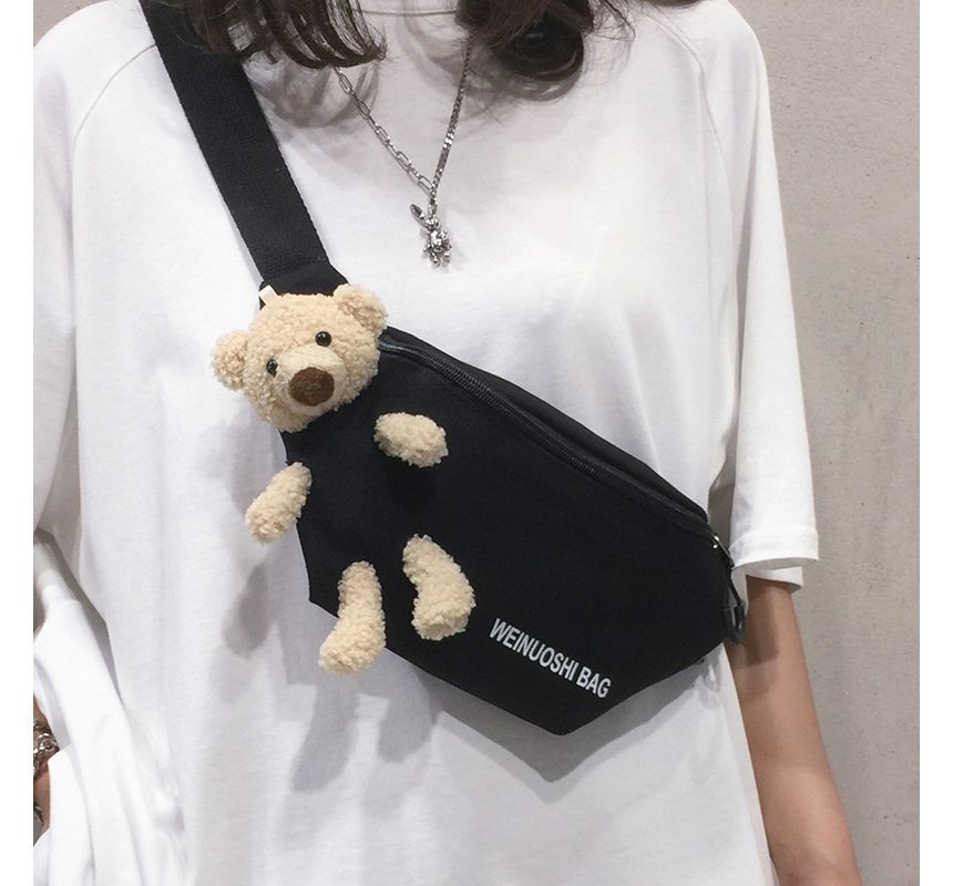 Teddy Bear Canvas Belt Bag