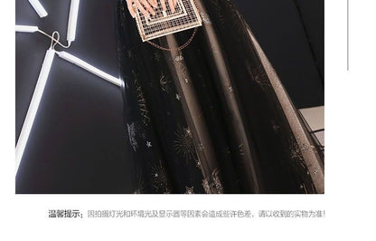 Star Print Off-Shoulder Gown Evening A-Line