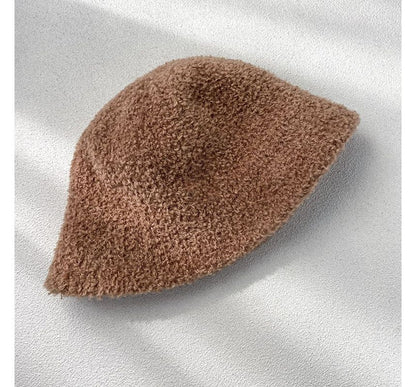 Chenille Plain Bucket Hat