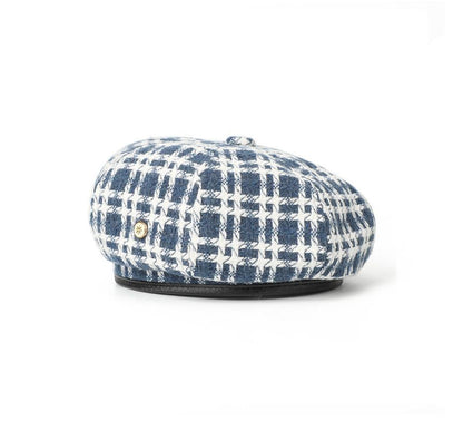 Plaid Beret Hat