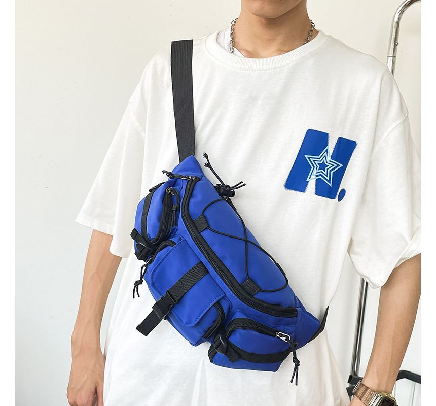 Buckled Nylon Waist Bag / Badge / Set