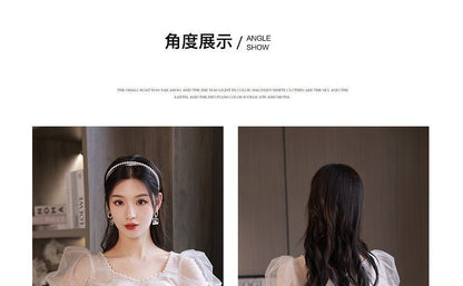 Embroidered Puff-Sleeve A-Line Sequin Evening Gown Flower