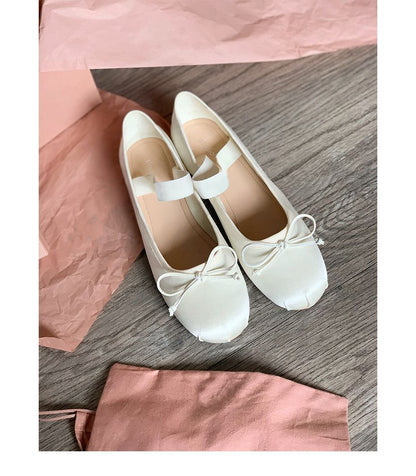 Round Toe Ribbon Flats Egirldoll