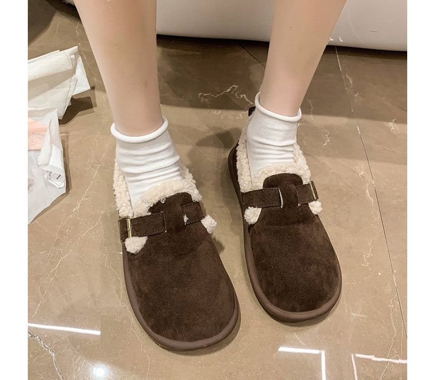 Trim Fluffy Moccasins