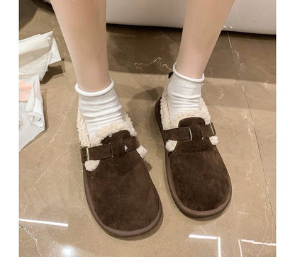 Trim Fluffy Moccasins