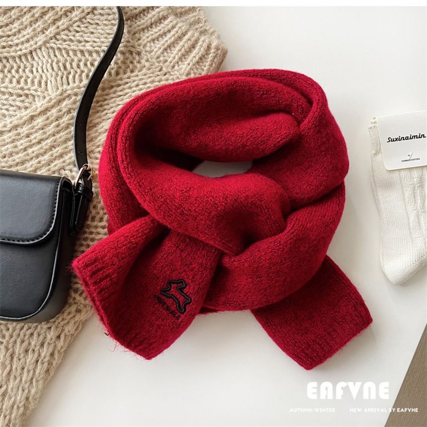 Scarf Rabbit Embroidered