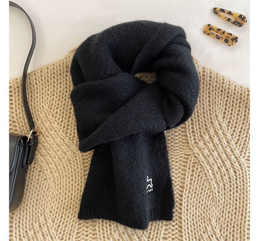 Scarf Rabbit Embroidered