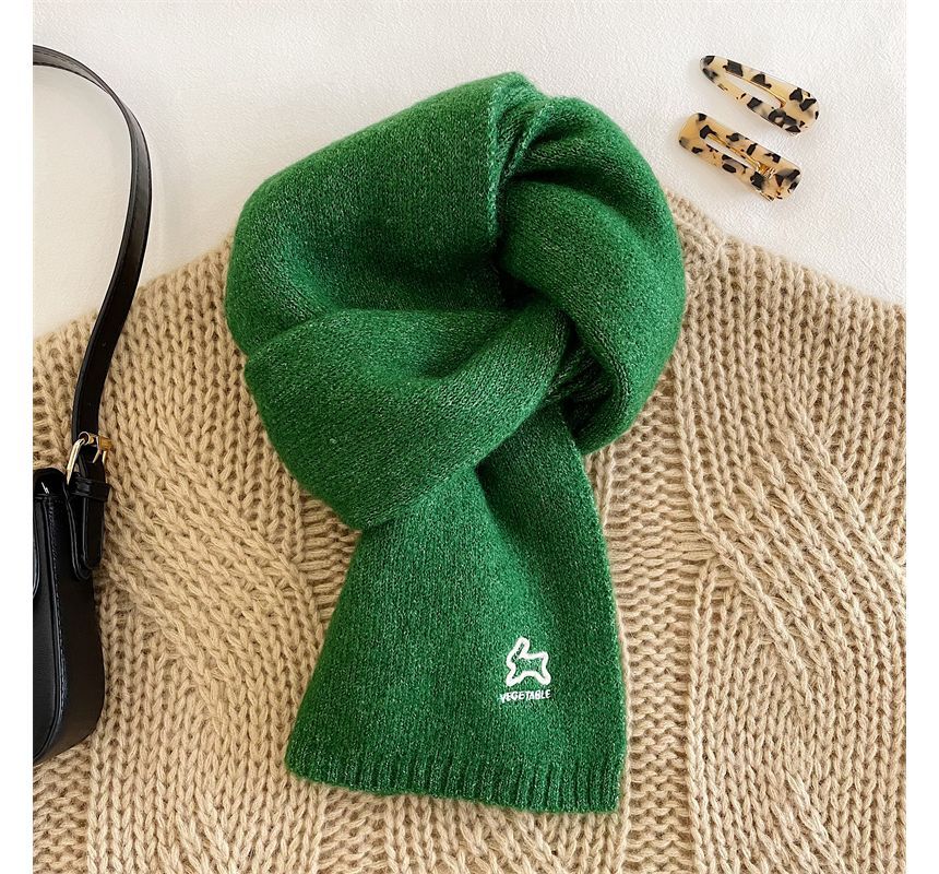 Scarf Rabbit Embroidered