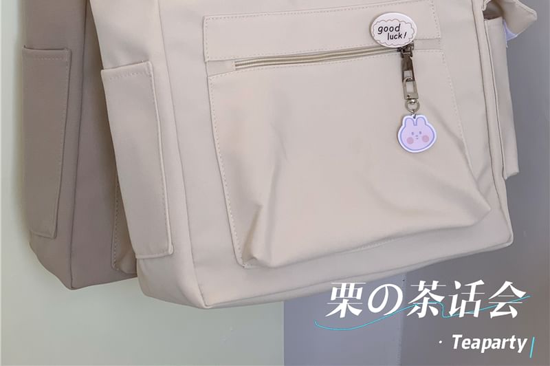 Plain Multi-Pocket Tote Bag