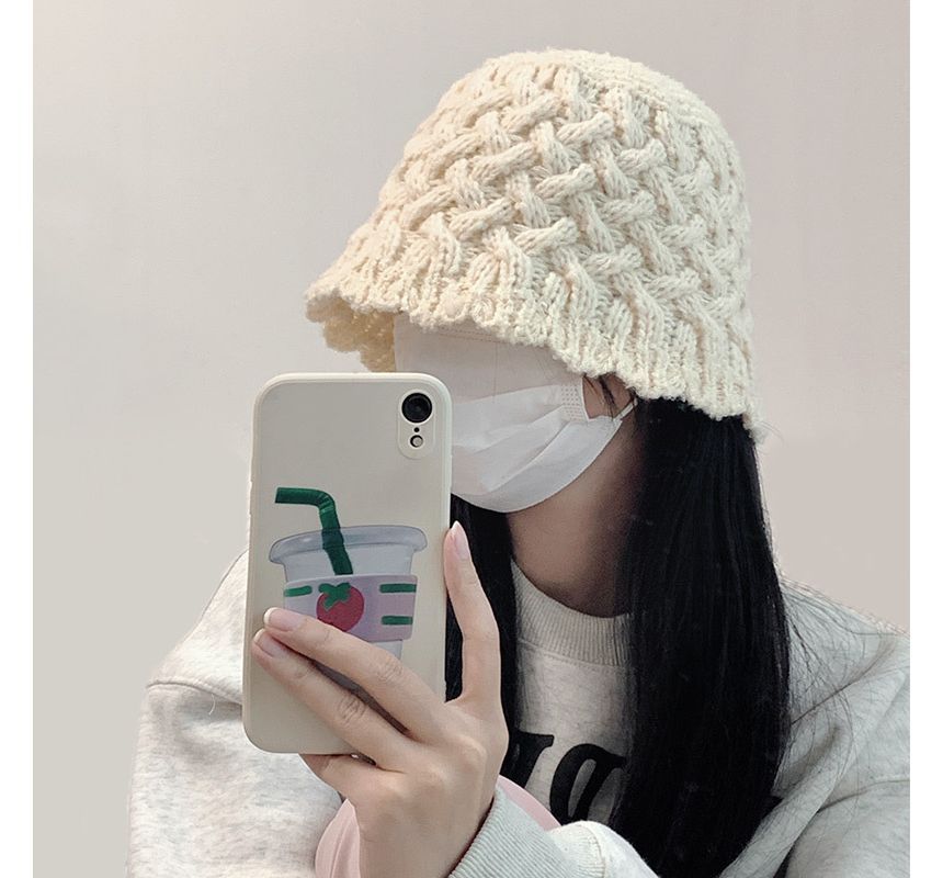 Plain Knit Bucket Hat