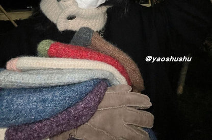 Two-Tone Knit Balaclava Hat