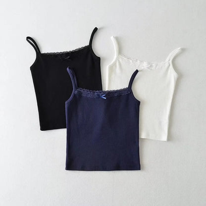 Lace-Trim Crop Cami