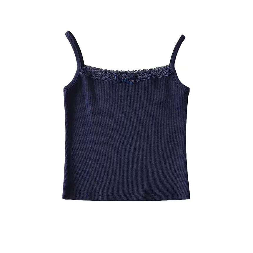 Lace-Trim Crop Cami