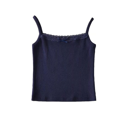 Lace-Trim Crop Cami