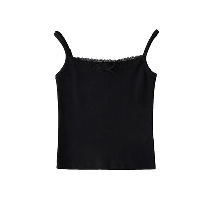 Lace-Trim Crop Cami