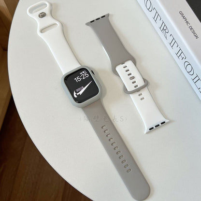 Set of 2: Two-Tone Silicone Apple Watch Band (various designs)