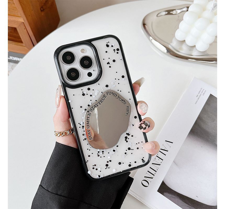 Splattered Mirrored Phone Case - iPhone 14 Pro Max / 14 Pro / 14 Max / 14 / 13 Pro Max / 13 Pro / 13 / 13 mini / 12 Pro Max / 12 Pro / 12 / 12 mini / 11 Pro Max / 11 Pro / 11 / SE / XS Max / XS / XR / X / 8 / 8 Plus / 7 / 7 Plus