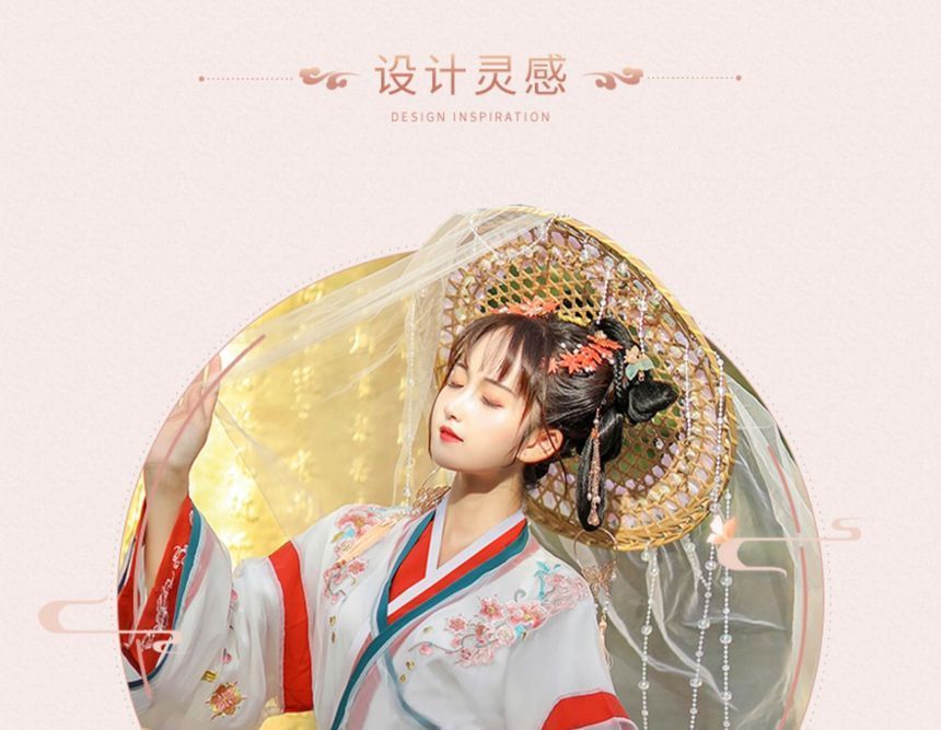 Floral Gradient Hanfu Costume Set