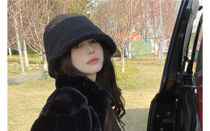 Plain Faux Fur Cropped Jacket