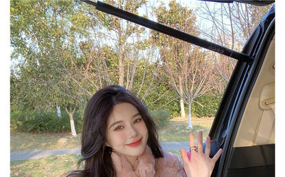 Plain Faux Fur Cropped Jacket