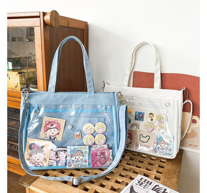 PVC Panel Canvas Tote Bag