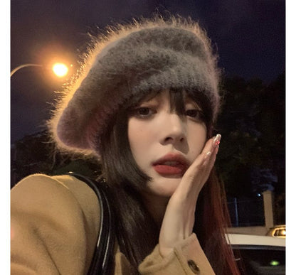 Plain Mohair Beret Hat