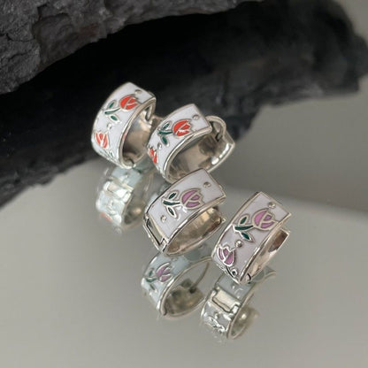 Creolen mit Blumenmotiv