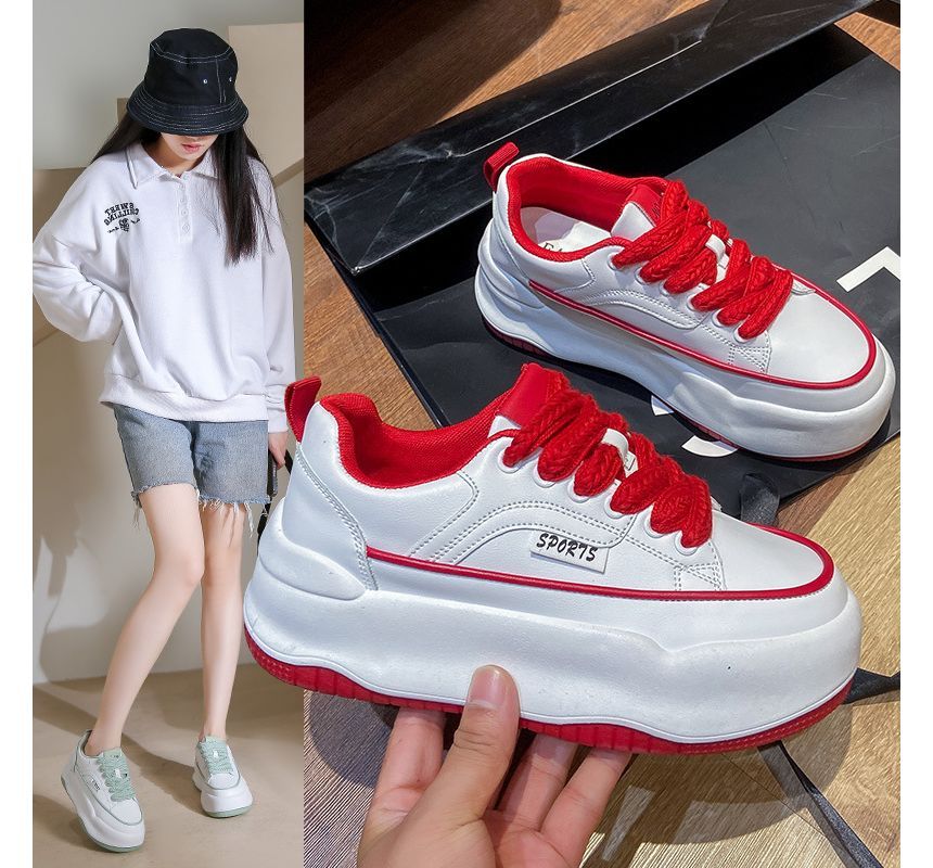 Lace Up Sneakers Platform