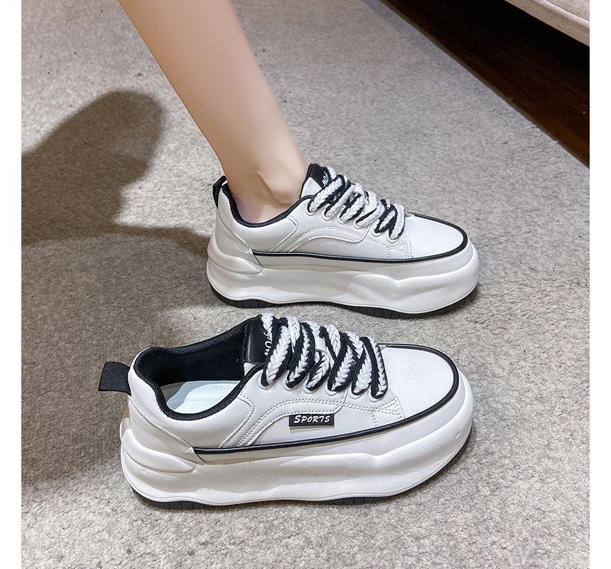 Lace Up Sneakers Platform