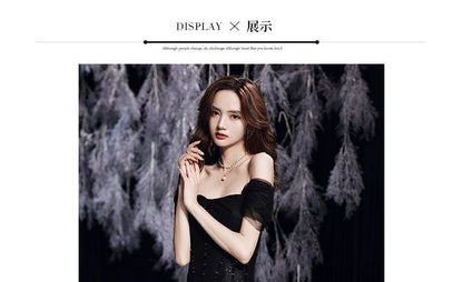 Short-Sleeve Square Neck Mesh Evening Gown