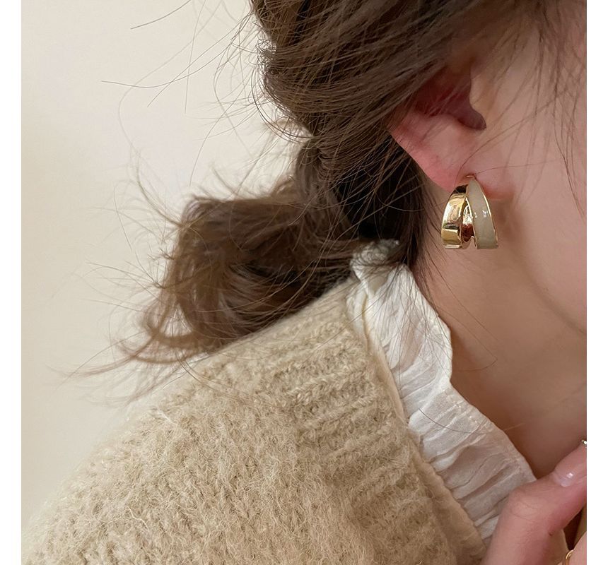 Alloy Open Hoop Earring