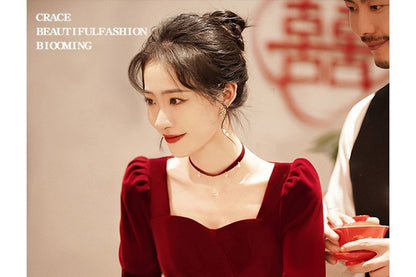 Evening A-Line / Dress Gown Cocktail Long-Sleeve