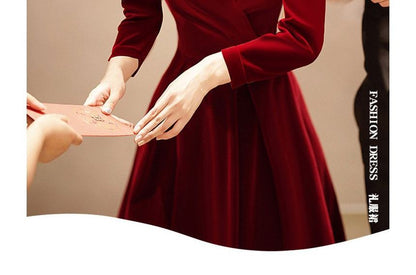 Evening A-Line / Dress Gown Cocktail Long-Sleeve
