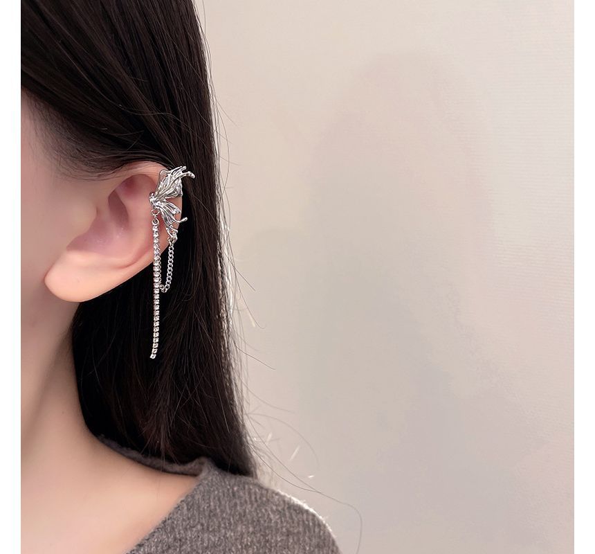 Butterfly Ear Chained Cuff