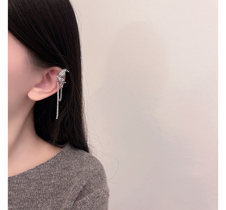 Butterfly Ear Chained Cuff