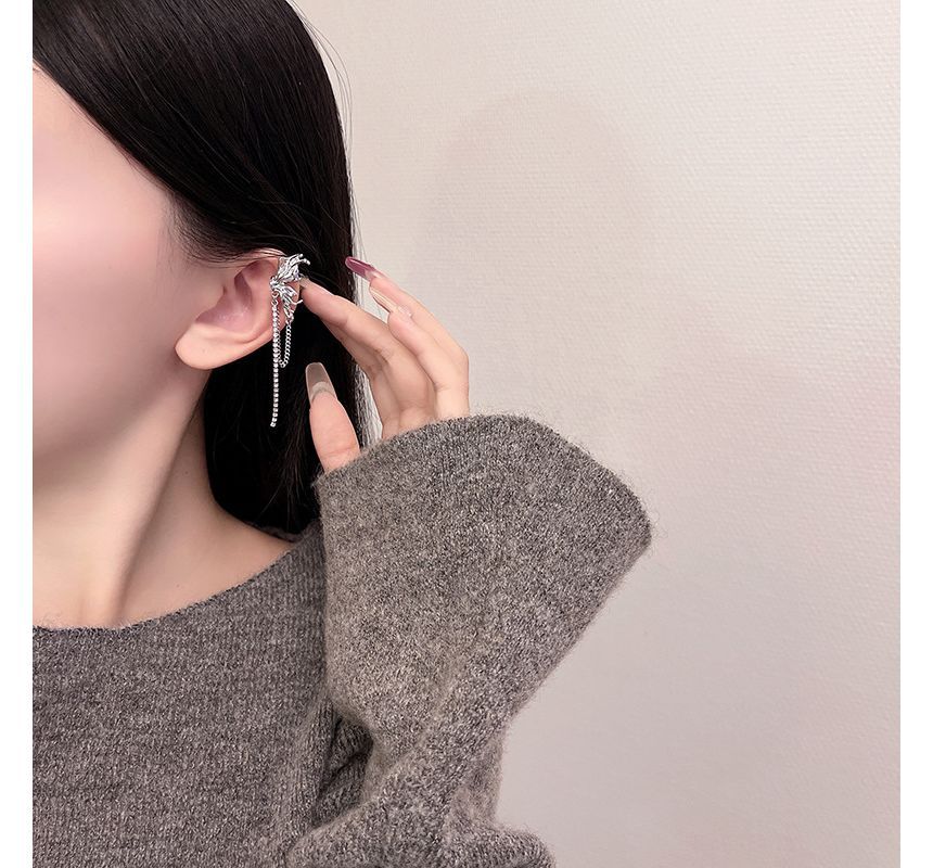 Butterfly Ear Chained Cuff