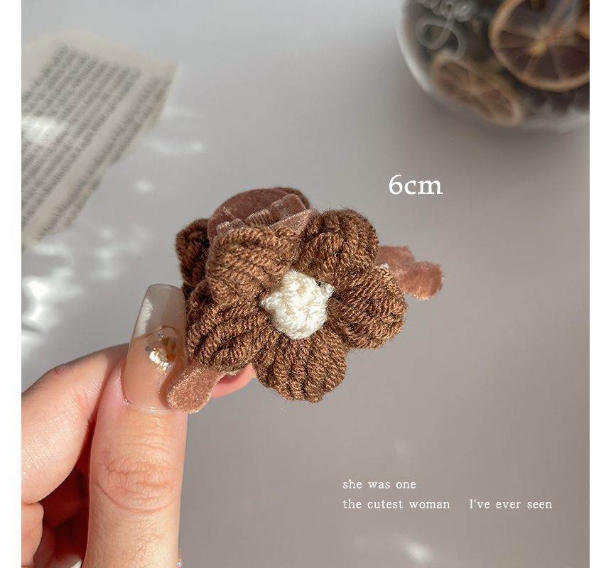 Floral Yarn Hair Clamp / Hair Clip / Headband