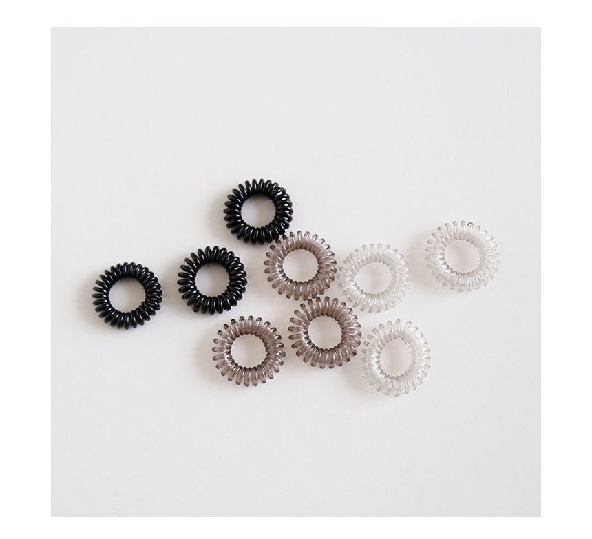 Set of 9: Coil Hair Tie (various designs)