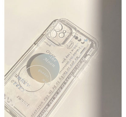 Lettering Transparent Phone Case