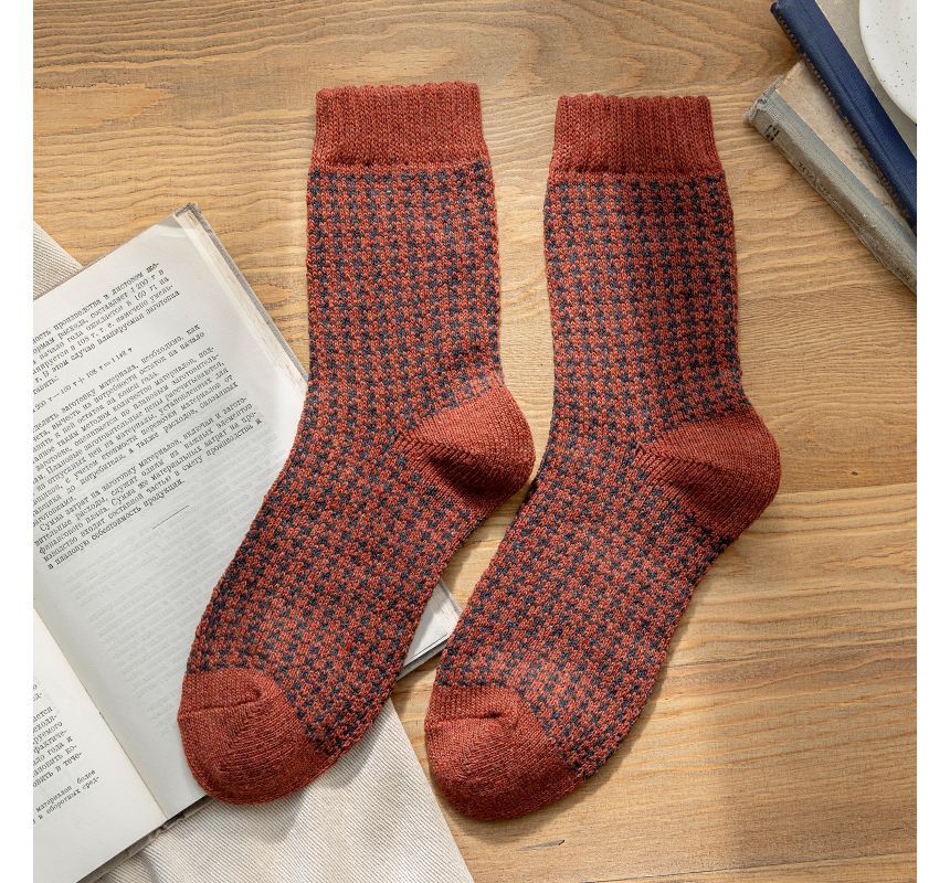 Set of 3 Pairs: Houndstooth Socks