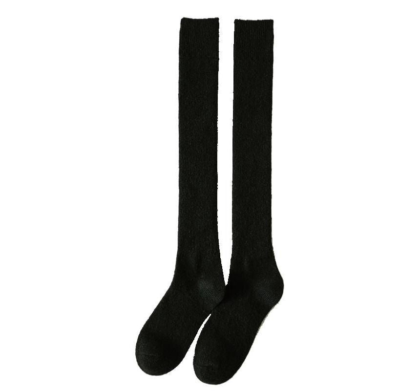 Plain Ribbed Tall Socks / Set