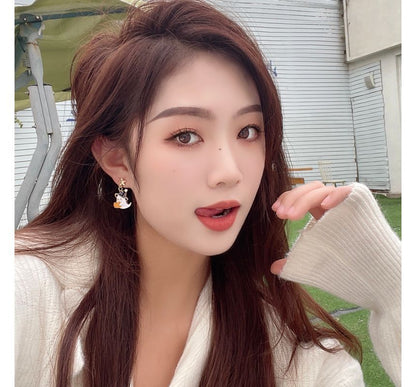 Halloween Enamel Drop Earring / Clip On Earring