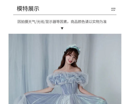 Off-Shoulder Mesh A-Line Evening Gown