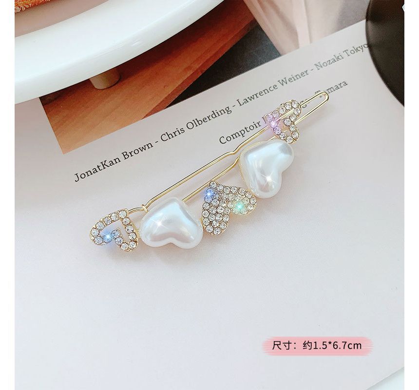 Rhinestone / Faux Pearl Alloy Hair Clip (various designs)