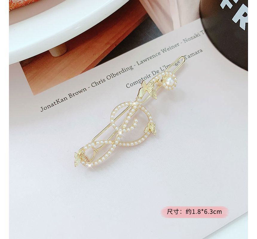 Rhinestone / Faux Pearl Alloy Hair Clip (various designs)