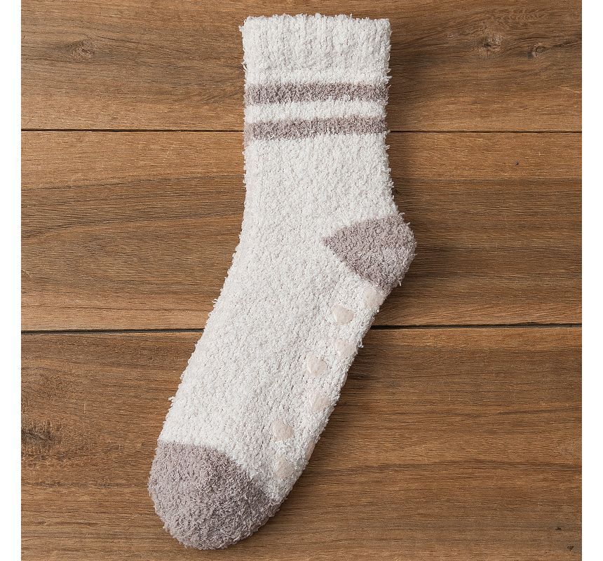 Striped Fleece Short Socks Set