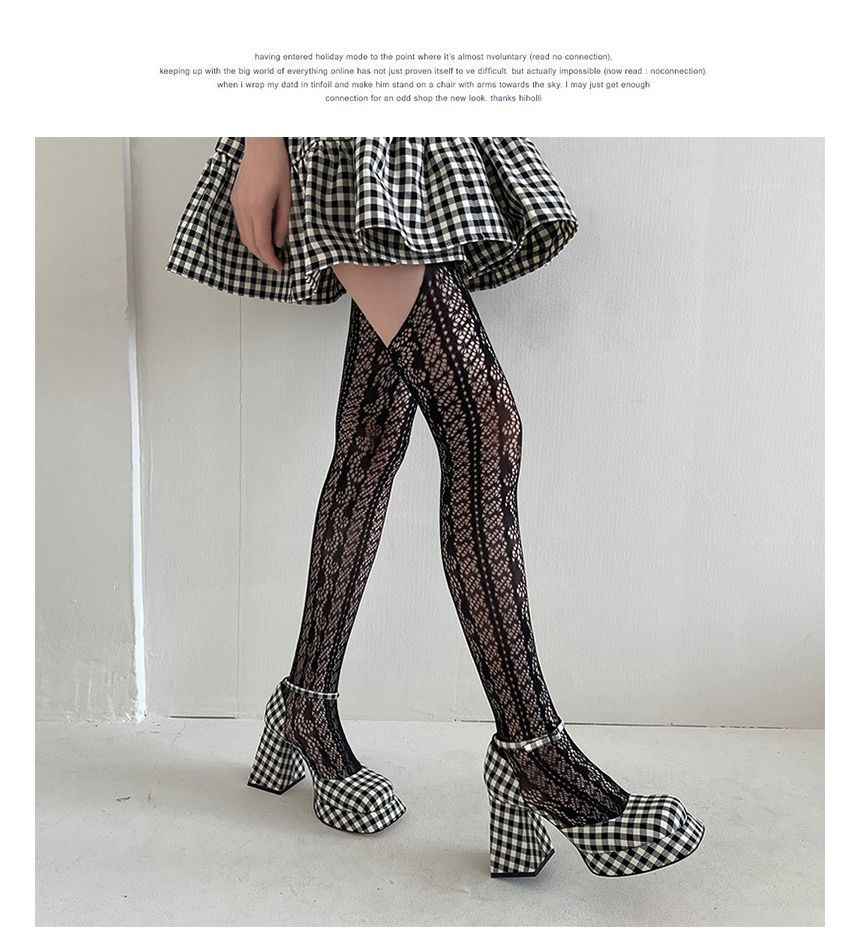 Patterned Fishnet Tights